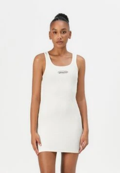 TANK SLIM EMBRO - Shift Dress - Creme