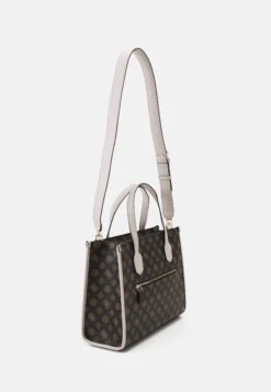 Guess X Banksy Brandalised Compartment Tote - Handbag - Mocha Logo -Guess Clothing Sale 02d3a1f171fd460d87f10c68d769dc07