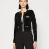 Gio Zipped Jacket - Cardigan - Jet Black