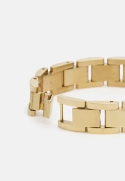 Guess FLAT CHAIN UNISEX - Bracelet - Yellow Gold-coloured/black -Guess Clothing Sale 03f1cbf8444b41dfa9db131d6452af27