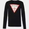 Guess Original Logo Tee - Long Sleeved Top - Jet Black