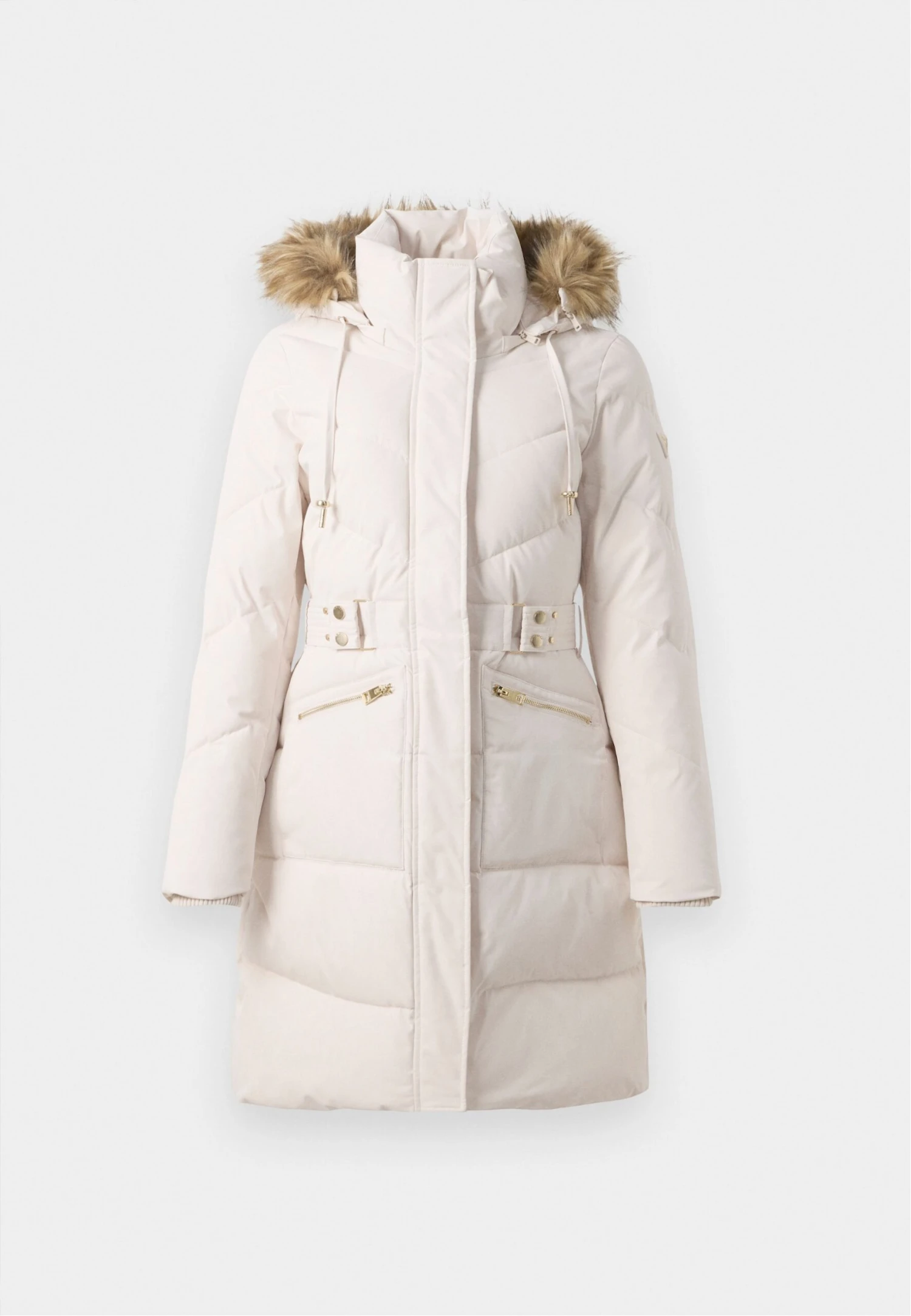 Guess FATEMA BELTED PUFFER - Winter Coat - Cream White 5 Guess FATEMA BELTED PUFFER - Winter Coat - Cream White - Image 5