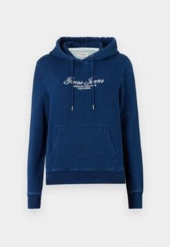 HOOD SCRIPT - Sweatshirt - Blue Indigo Wash -Guess Clothing Sale 056d55c91e0e475ea6cd0c062d7ed3a3