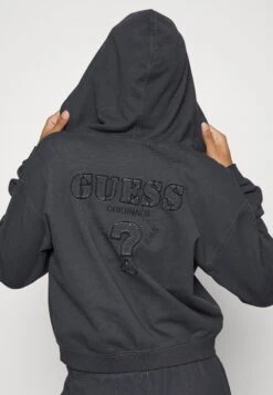 Go Sophie Classic Logo Hoodie - Zip-Up Sweatshirt - Jet Black -Guess Clothing Sale 0635d0bffe024a9bbf8b5ee50bb69459