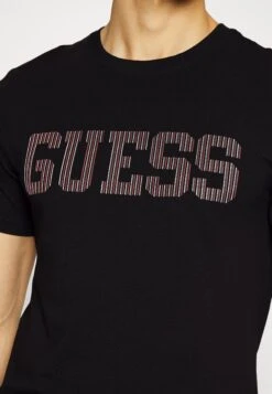 Guess Ermak Cn Ss - Print T-Shirt - Jet Black -Guess Clothing Sale 070328e340ad4fe7aa2b48d0ba870916