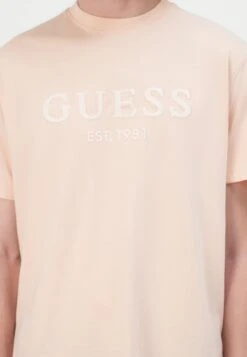 Guess BOX LOGO TEE - Print T-shirt - Blissful Pink -Guess Clothing Sale 077b59556eef4db79500b441d618634e