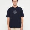 Guess BASIC QUATTRO TEE - Print T-shirt - Smart Blue