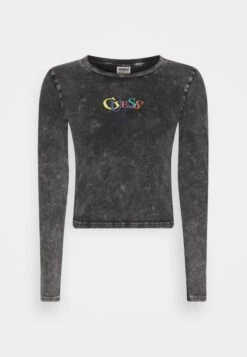 Aimee Classic Logo- Long Sleeved Top - Jet Black Multi