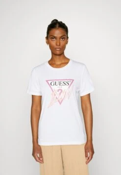 Guess Icon Tee - Print T-Shirt - Pure White