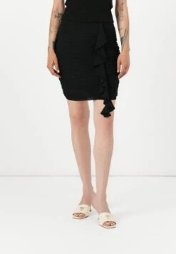 Guess VERDIANA MINI RUFFLE SKIRT - Mini Skirt - Jet Black