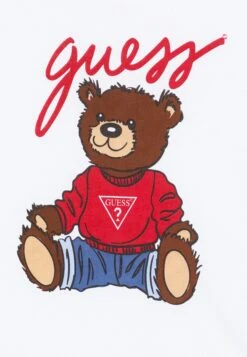 Guess JUNIOR BEAR UNISEX - Print T-shirt - Pure White -Guess Clothing Sale 099482d6721c4cdc9915fce14d7f90f6