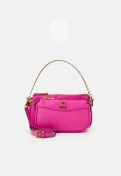 Guess Nell Double Pouch Crossbody Set - Across Body Bag - Fuchsia