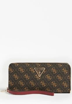 Guess Laurel Zip Around - Wallet - Brown Logo