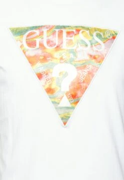 Guess Ss Bsc Abstract Tri Logo - Print T-Shirt - Pure White -Guess Clothing Sale 0c2a0c292dee44f1b437e77a38814b9f