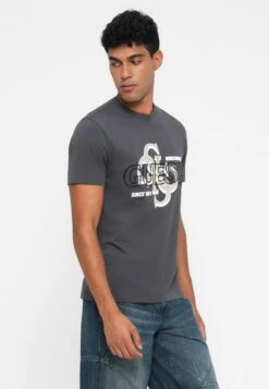 Guess DROP SHADOW TEE - Print T-shirt - New Asphalt -Guess Clothing Sale 0c5cee0bc1b546d5ac1fd121885a5263