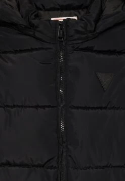Guess JUNIOR HOODED PADDED LONG PUFFER - Winter Coat - Jet Black -Guess Clothing Sale 0c6fd6723a87461fa34c69d85cc59b31