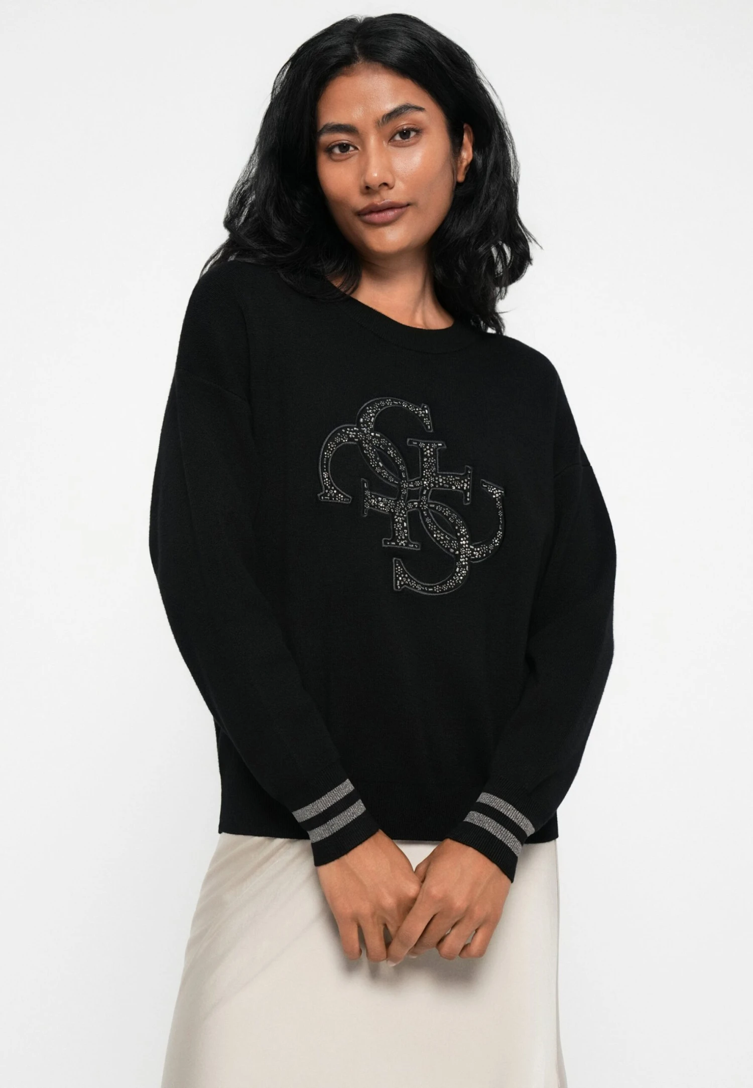 Guess SYLVIE LOGO - Sweatshirt - Jet Black 4 Guess SYLVIE LOGO - Sweatshirt - Jet Black - Image 4