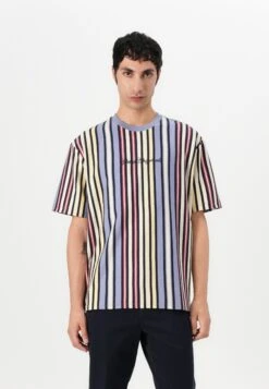 GO VERTICAL STRIPE TEE UNISEX - Print T-shirt - Dusty Lavender