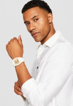 Guess Phoenix Exclusive - Chronograph Watch - White/Champagne Sunray