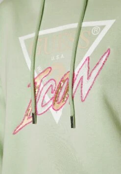 Guess Hoody Icon - Sweatshirt - Hazy Green -Guess Clothing Sale 0d533988443e4f62bbc3ab449334e3ff