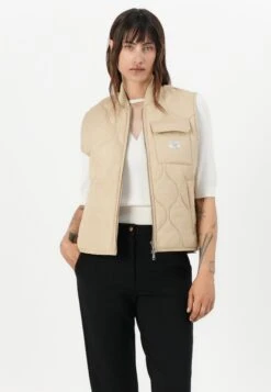 QUILTED PUFFER - Waistcoat - Safari Tan -Guess Clothing Sale 0dafe78aad4448adb71be005158a1e96