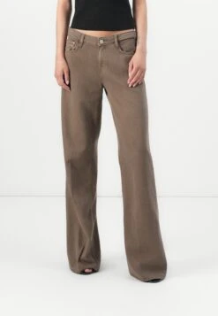 Guess SEXY PALAZZO - Relaxed Fit Jeans - Washed Taupe