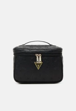 Guess WILDER TOILETRY TRAIN CASE - Wash Bag - Black