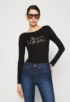 Guess Hevelina Body - Long Sleeved Top - Jet Black -Guess Clothing Sale 0fd1281ec2894b378a69949530e3d7bb