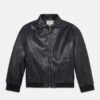 Guess JUNIOR PADDED JACKET - Faux Leather Jacket - Jet Black