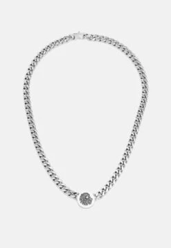 Guess Lion King Unisex - Necklace - Silver-Coloured