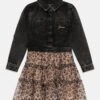 Guess TODDLER MIXED DRESS - Shirt Dress - Black Wash