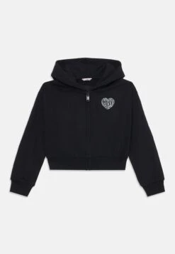 Guess JUNIOR HOODED ACTIVE WITH ZIP - Zip-up Sweatshirt - Jet Black