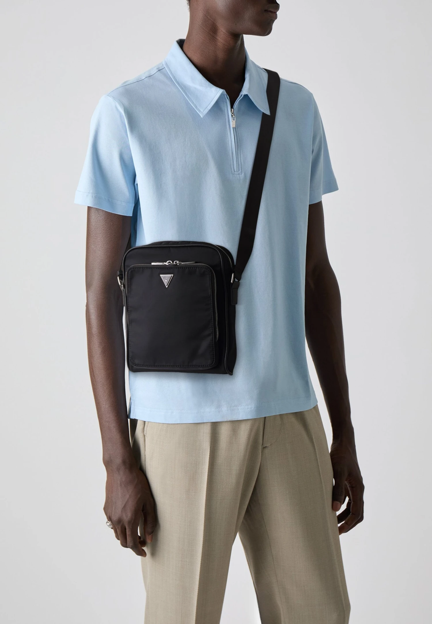 Guess MILANO CROSSBODY POCKET - Cross Body Bag - Black 1 Guess MILANO CROSSBODY POCKET - Cross Body Bag - Black