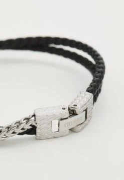 Guess SAILOR KNOT UNISEX - Bracelet - Silver-coloured/black -Guess Clothing Sale 11b228c99ec4431586e584c8fa35456d