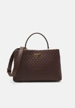 Guess Lisbet Compartment Satchel - Across Body Bag - Mahogany