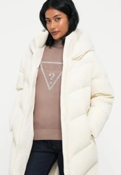 Guess ELEONOR LONG - Down Coat - Cream White -Guess Clothing Sale 12301c177a584665bc2fa9a2e9ab2cf7