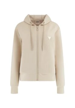 Guess OLYMPE FULL ZIP HOODIE - Zip-up Sweatshirt - Beige -Guess Clothing Sale 16bbfbfc6b854a9d8803863846258a1c
