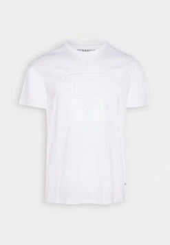 Guess Embossed Tee - Print T-Shirt - White -Guess Clothing Sale 1827ec266f2b4acd80515316844cedea