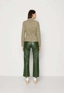 Guess New Agnes Belted Biker - Faux Leather Jacket - Desert Green -Guess Clothing Sale 188c46dab2bb45dc9a6a7c27ef805b39