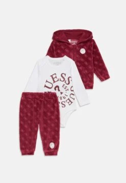 Guess BABY HOODED SET UNISEX - Baby Gifts - Bordeaux