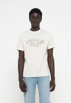 Guess TRIANGLE TEE - Print T-shirt - Quicksand