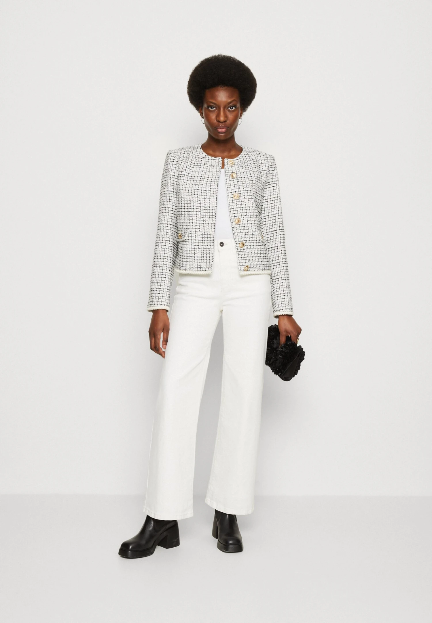 Provence- Blazer - White/Black 2 Provence- Blazer - White/Black - Image 2