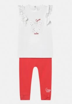 Guess Newborn Set- Print T-Shirt - Pure White