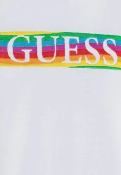 Guess Pride Wave Logo Tee - Print T-Shirt - Pure White 10 Guess Pride Wave Logo Tee - Print T-Shirt - Pure White -Guess Clothing Sale 1bcca38c21324429b1dc19706e776b69