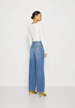 Guess Ankle Wide Leg - Relaxed Fit Jeans - Blue Wash -Guess Clothing Sale 1c290981ca564c6fa9560815fa5aa147