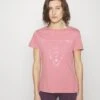 Guess Adele Ss Cn- Print T-Shirt - Rose
