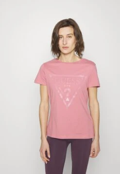 Guess Adele Ss Cn- Print T-Shirt - Rose