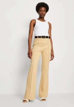 Claire Pintuck Flared Pants - Trousers - Honey Oat -Guess Clothing Sale 1d9d63dd6cc44a9e847733eb429c1049