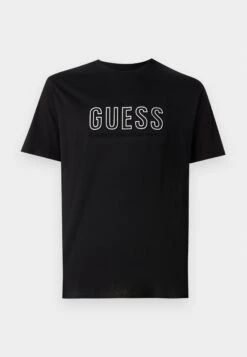 Guess EMBOSSED LOGO TEE - Print T-shirt - Jet Black -Guess Clothing Sale 1e122289180c4d409cb36814b2cd97f0 3