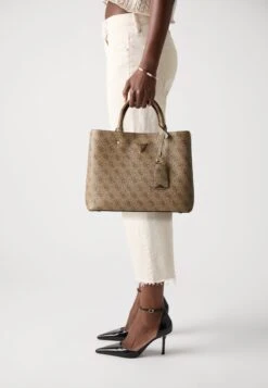 Guess MERIDIAN II GIRLFRIEND SATCHEL - Handbag - Latte